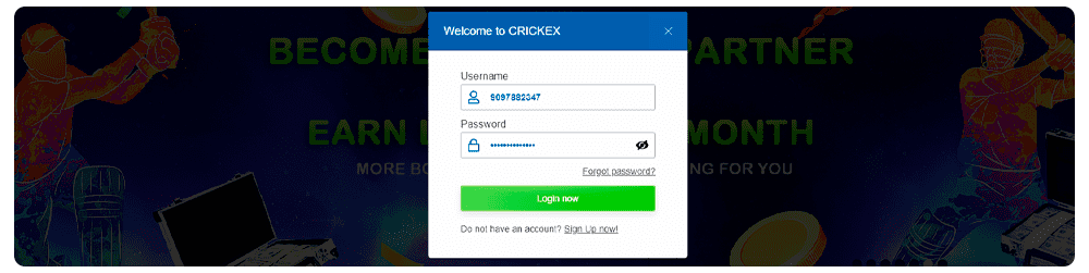 crickex login india